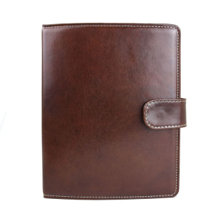 Kožený diár v tmavo hnedej farbe