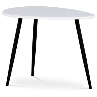 Konferenčný stôl na troch nohách, MDF doska biely mat 60x40