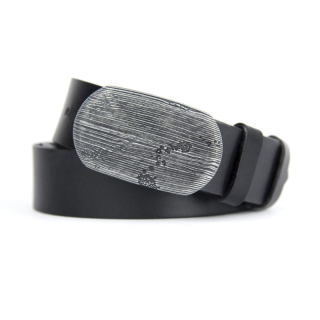 Kožený opasok BLACK WOOD - Čierna