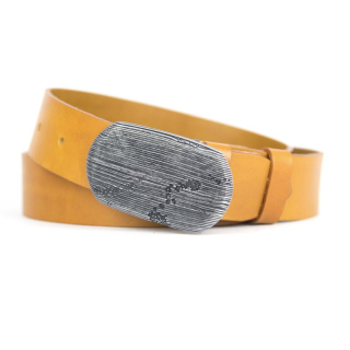 Kožený opasok BLACK WOOD - Koňaková