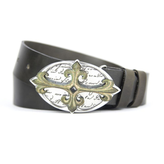 Kožený opasok KNIGHT - Olivová