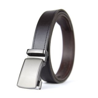 Kožený opasok s automatickou prackou NASCAR - Tmavo hnedá