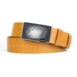 Kožený opasok PATCH - Koňaková