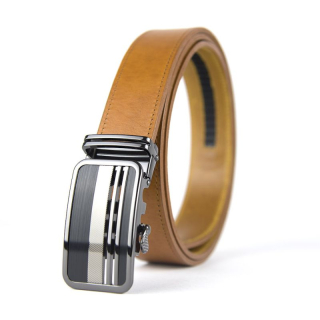 Kožený opasok s automatickou prackou SUIT - Koňaková