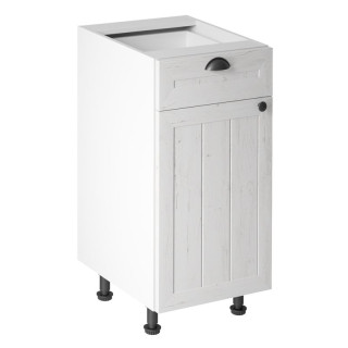 Dolná skrinka D40S1, biela-sosna andersen, ľavá, so šuplíkom 1x dvierka